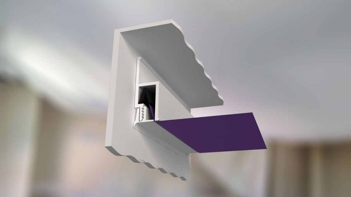 Технология установки гарпунных натяжных потолков, Технология установки гарпунных натяжных потолков